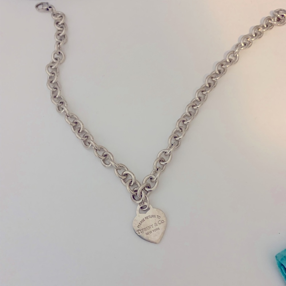 Tiffany & Co. heart  tag chain link necklace